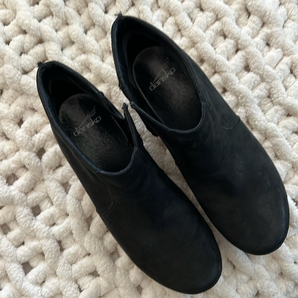 Dansko Maria Nubuck Ankle Clog Boot Black Low Heel 40 US9.5 - Picture 4 of 7